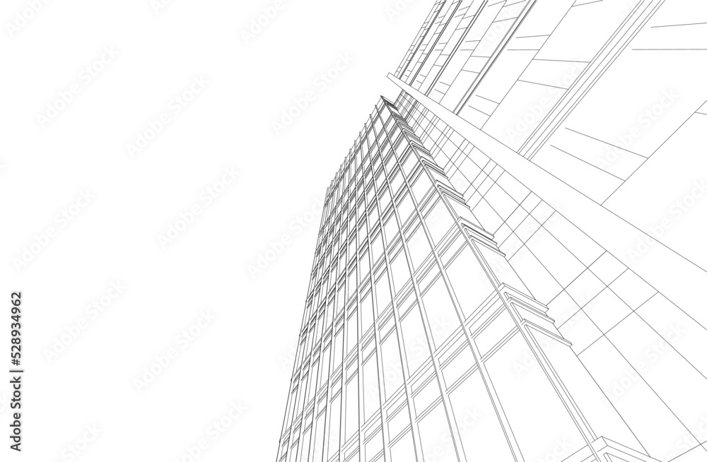 Modern architecture 3d illustration Modern architecture 3d illustration