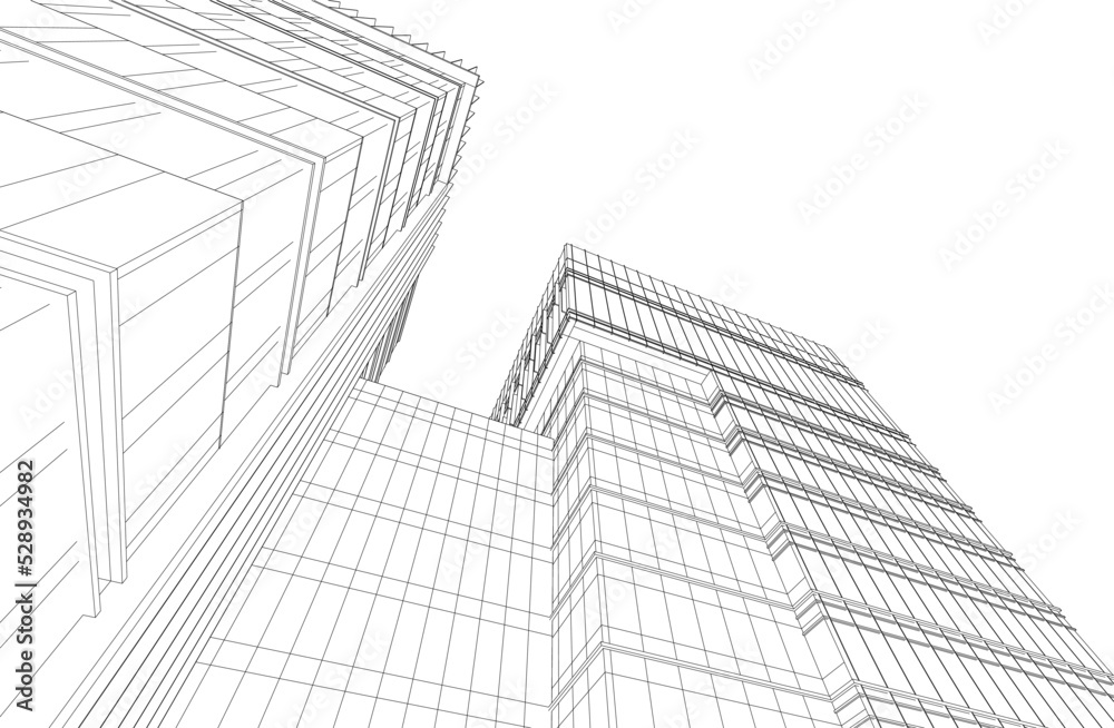 Modern architecture 3d illustration Modern architecture 3d illustration