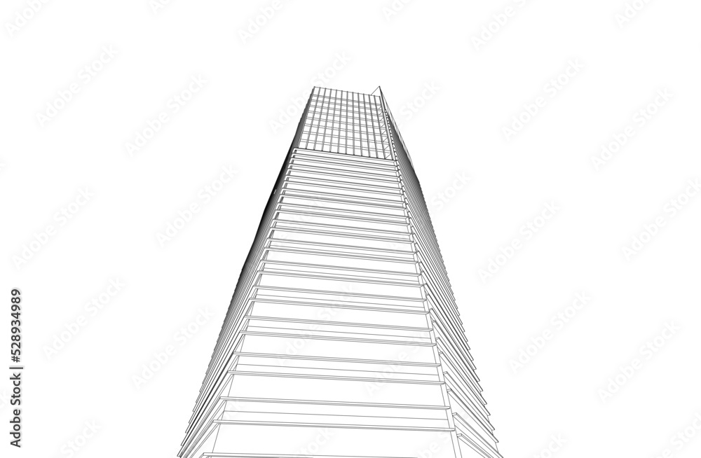 Modern architecture 3d illustration Modern architecture 3d illustration