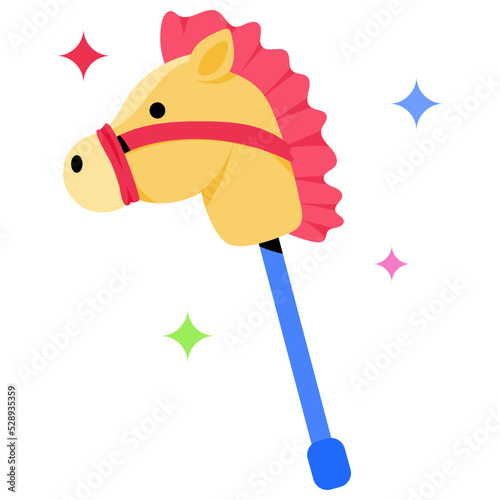 An amazing flat sticker of trojan horse 