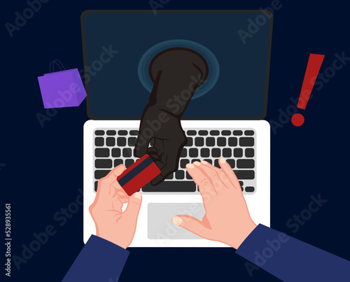 Internet fraud, secure shopping. Be careful when using a credit card.