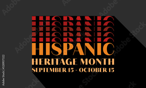 Hispanic Heritage Month background. Poster, card, banner