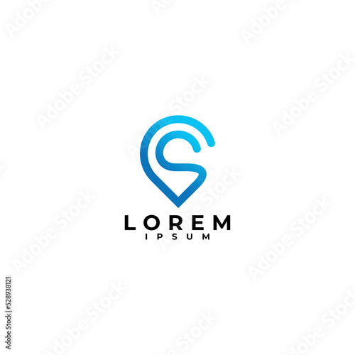 point shop logo vector design illustration