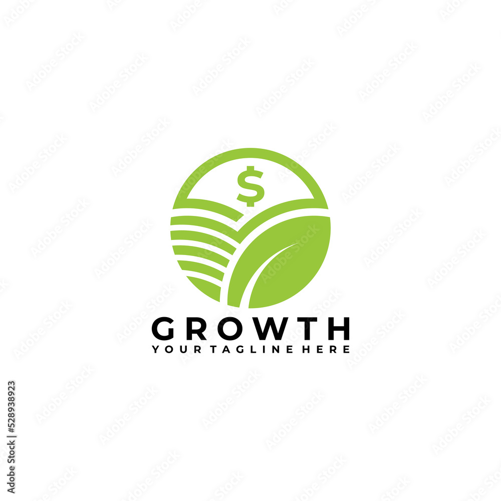 growth logo vector design template illustration