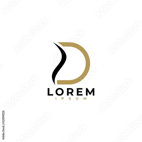 Letter D logo icon design template elements