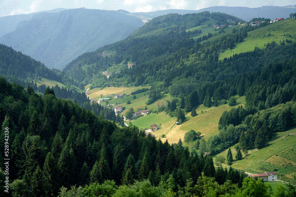 Landscape on the plateau of Asiago, Vicenza