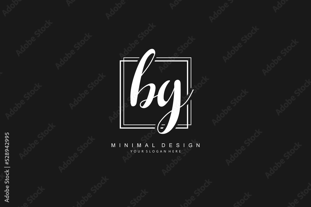 BG Initial handwriting or handwritten logo for identity. Logo with signature and hand drawn style. BG Initial handwriting or handwritten logo for identity. Logo with signature and hand drawn style.