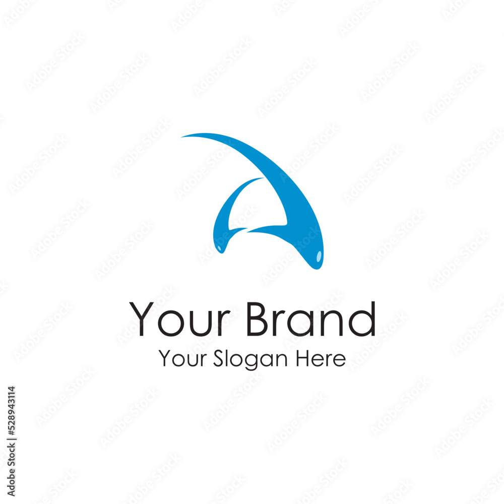 simple fish initial logo brand