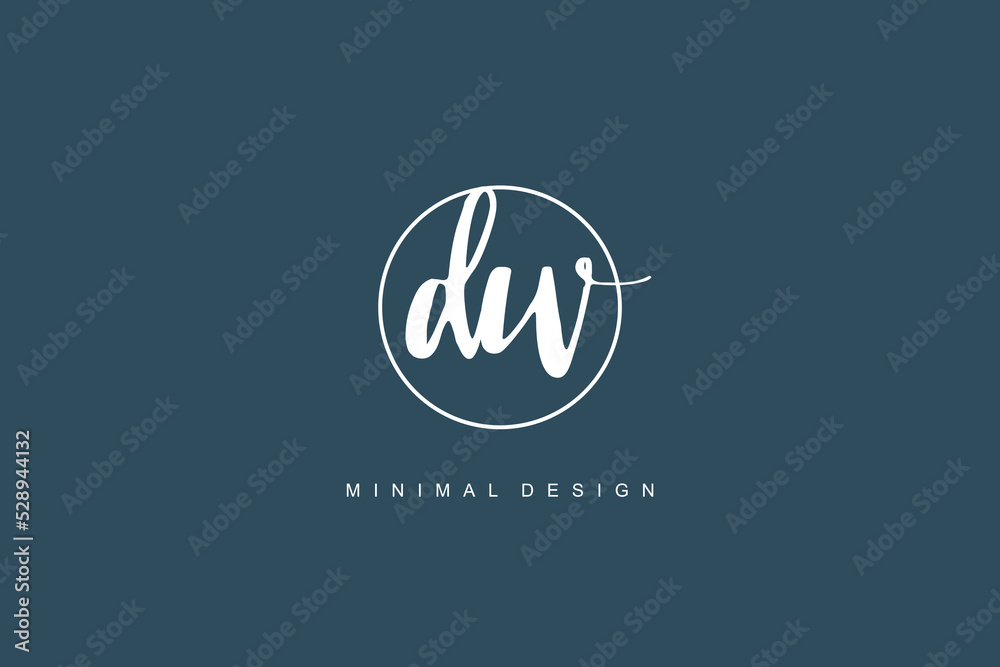 DW Initial handwriting or handwritten logo for identity. Logo with signature and hand drawn style. DW Initial handwriting or handwritten logo for identity. Logo with signature and hand drawn style.