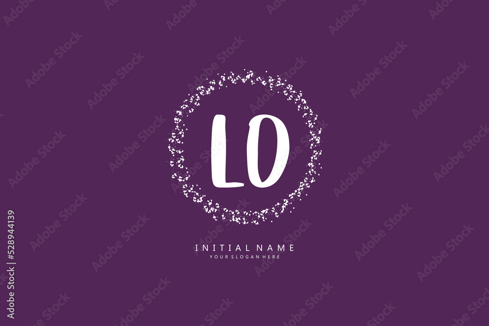 LO Initial handwriting or handwritten logo for identity. Logo with signature and hand drawn style. LO Initial handwriting or handwritten logo for identity. Logo with signature and hand drawn style.