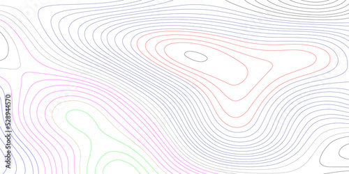 Topographic contour map.  Topography and geography map grid abstract backdrop. Business concept. Line topography map contour background, geographic grid .Topographic map and direction marker .