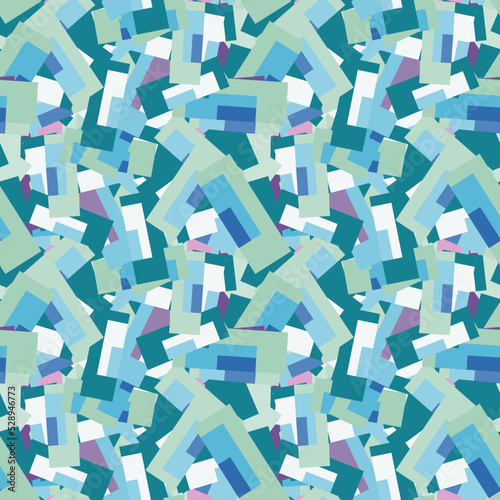 Modern striped fantasy messy geometric shapes seamless pattern. Infinity abstract card, layout. Creative background with geo shapes.