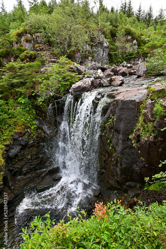 Victoria Falls Wasserfall bei Achnasheen, Highland, Schottland	
