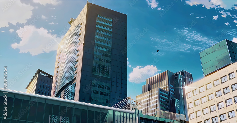 Fototapeta premium Center of the city wallpaper and background
