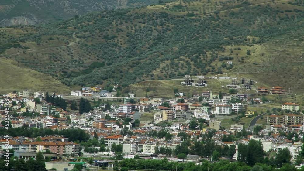 landscape for Turkish village inside green mountains landscape for Turkish village inside green mountains