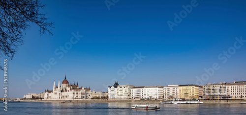 Cityscape with Building of Hungarian Parliament