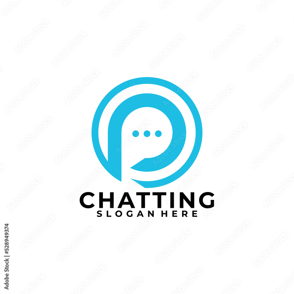 talk or chatting logo vector illustration