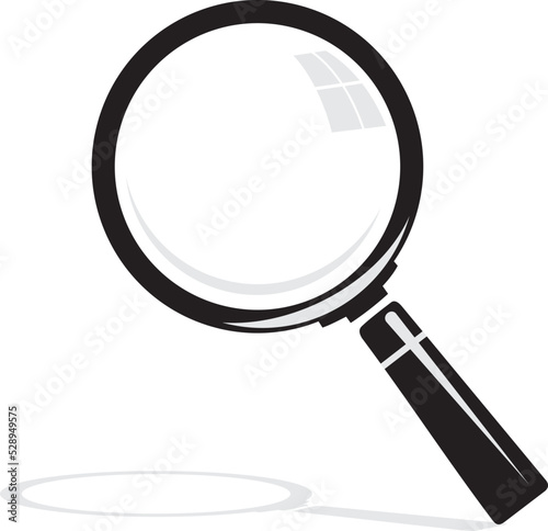 Magnifying glass on background