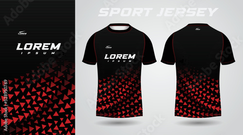 black red shirt sport jersey design
