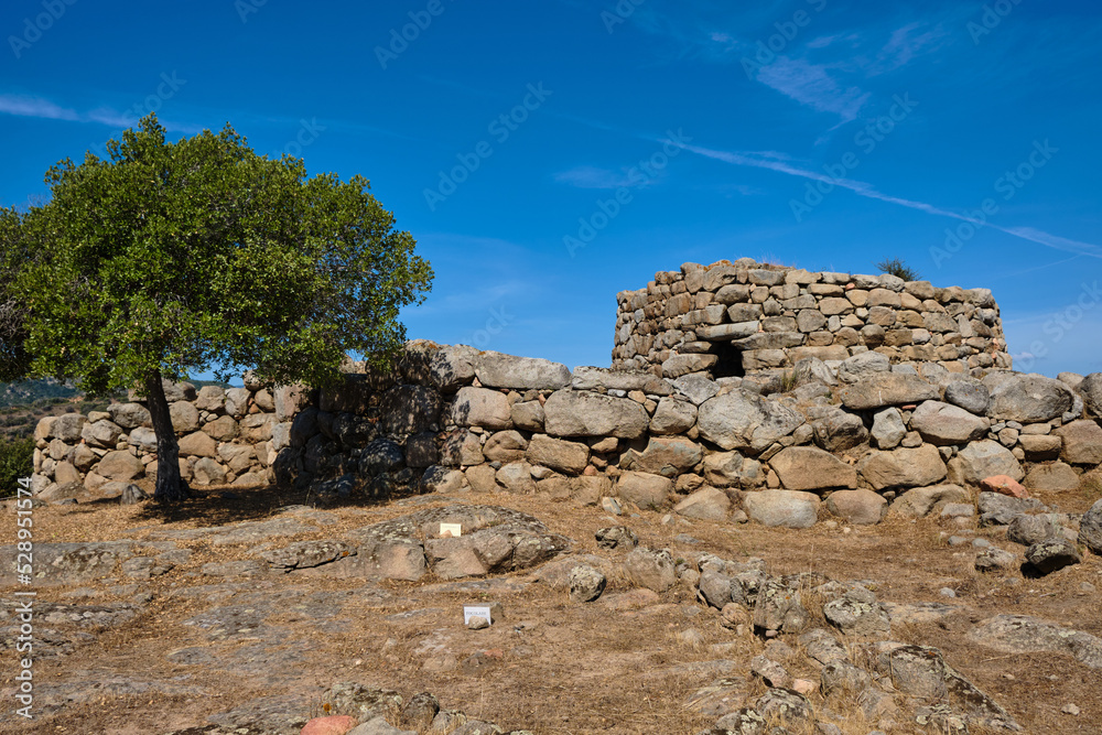 Great archaeological complex with Nuraghe di S'Ortali 'e Su Monti, village.