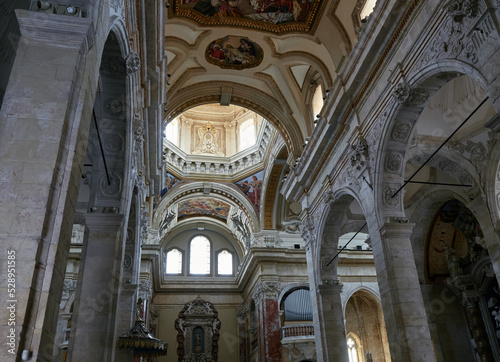 interior view of the Santa Maria  meaning Saint Mary  cathedral church in Castello quarter in Cagliari.