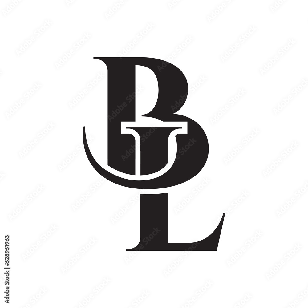 BL icon logo design vector isolated on white background. BL icon logo design vector isolated on white background.