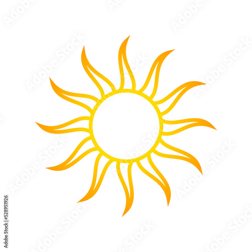 the sun shines bright design vector illustration isolated on white background.