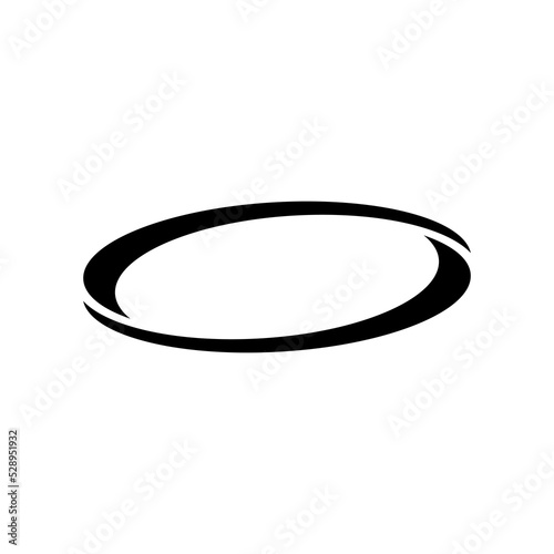 abstract shape oval swoosh icon logo design vector.