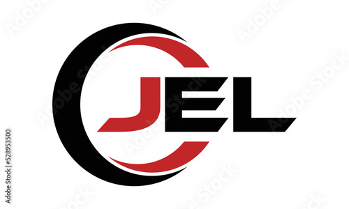 JEL three letter swoosh logo design vector template | monogram logo | abstract logo | wordmark logo | letter mark logo | business logo | brand logo | flat logo | minimalist logo | text | word | symbol