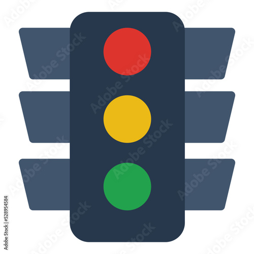 traffic light icon vector