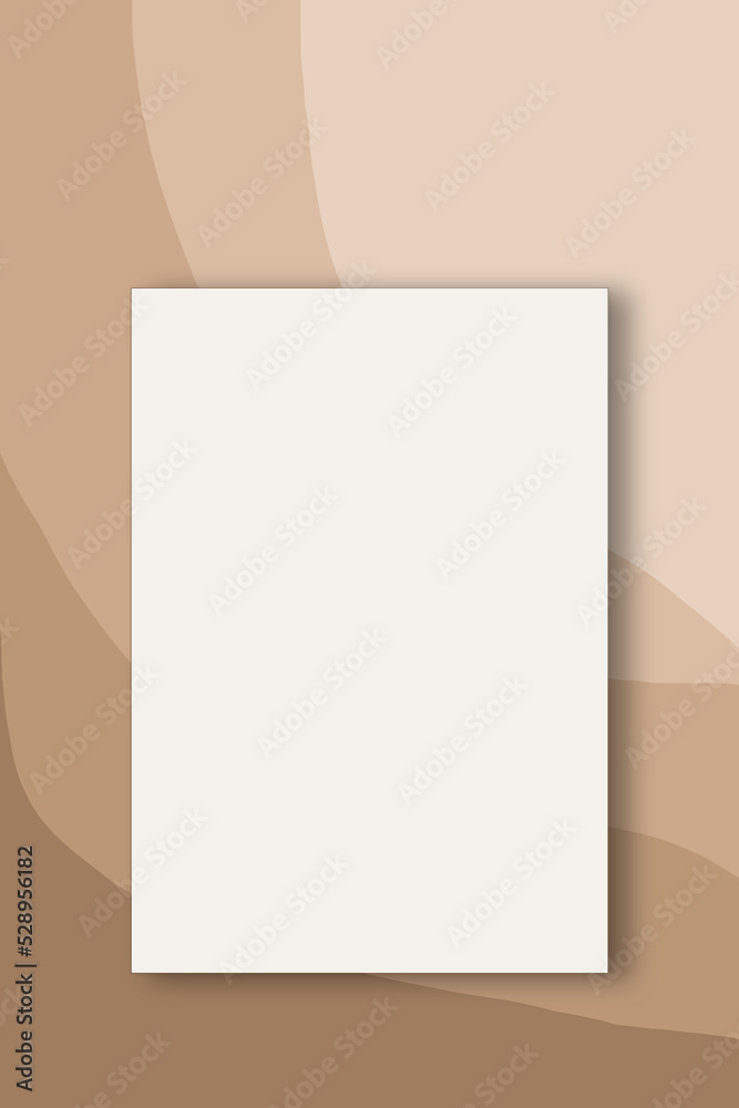 white blank paper page on modern lined beige background white blank paper page on modern lined beige background