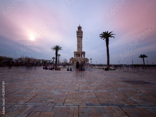 Izmir clock tower. The famous clock tower became the symbol of Izmir photo