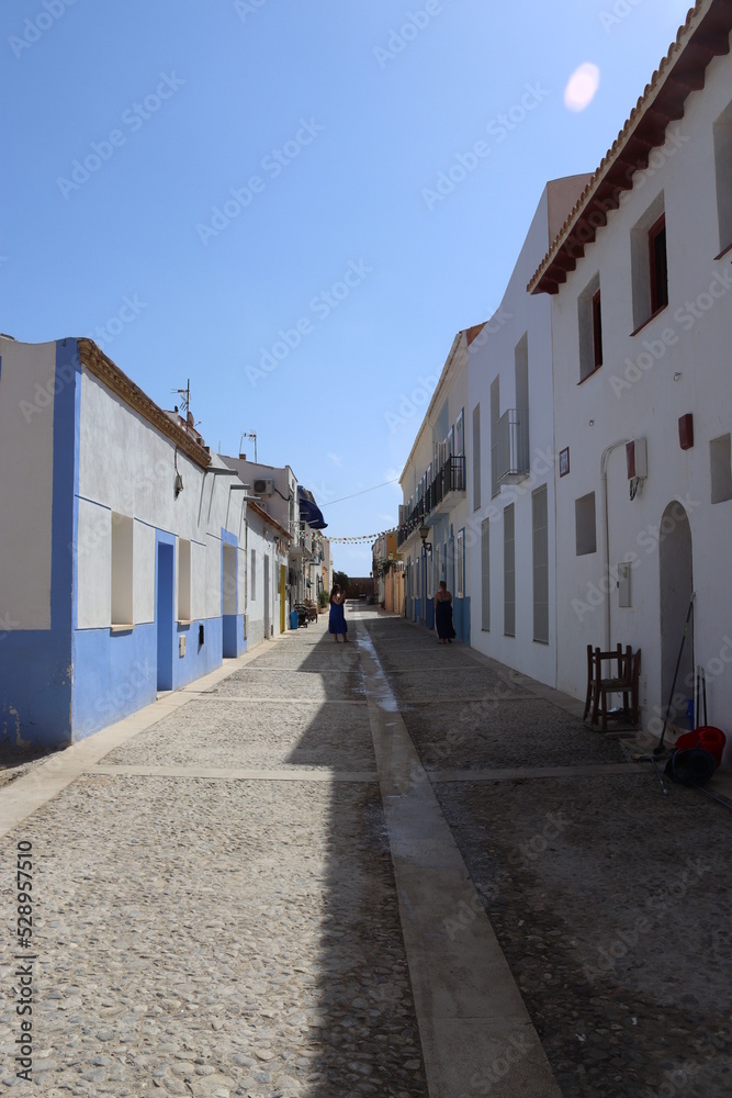 Tabarca Island, Spain street in the Island of Tabarca. Province of Alicante. Spain