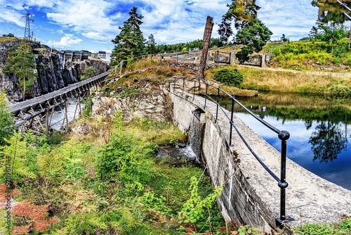 Tinnfoss power plant Papirfabrikk Tommerrenna Notodden Norway photo