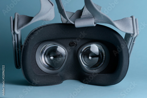 An inside view of vR goggles and glass lenses