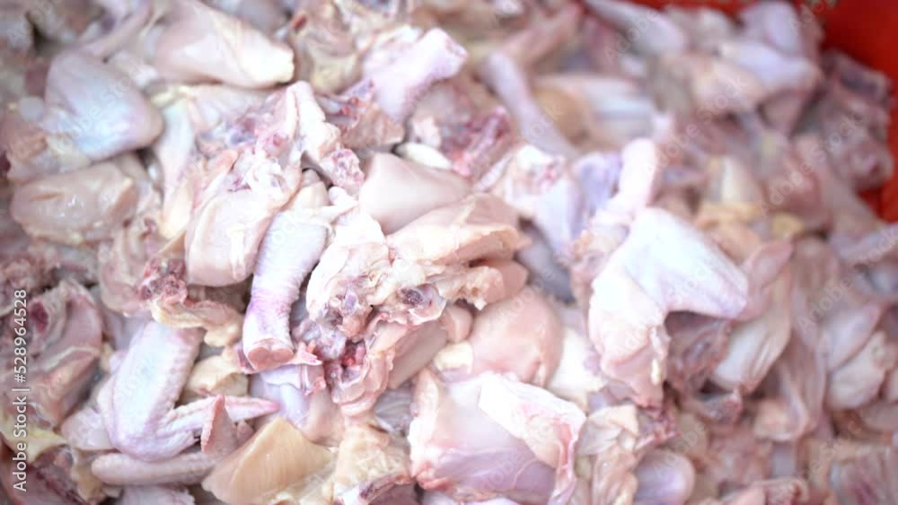 Fresh Chicken that has been cleaned is ready to be fried Fresh Chicken that has been cleaned is ready to be fried