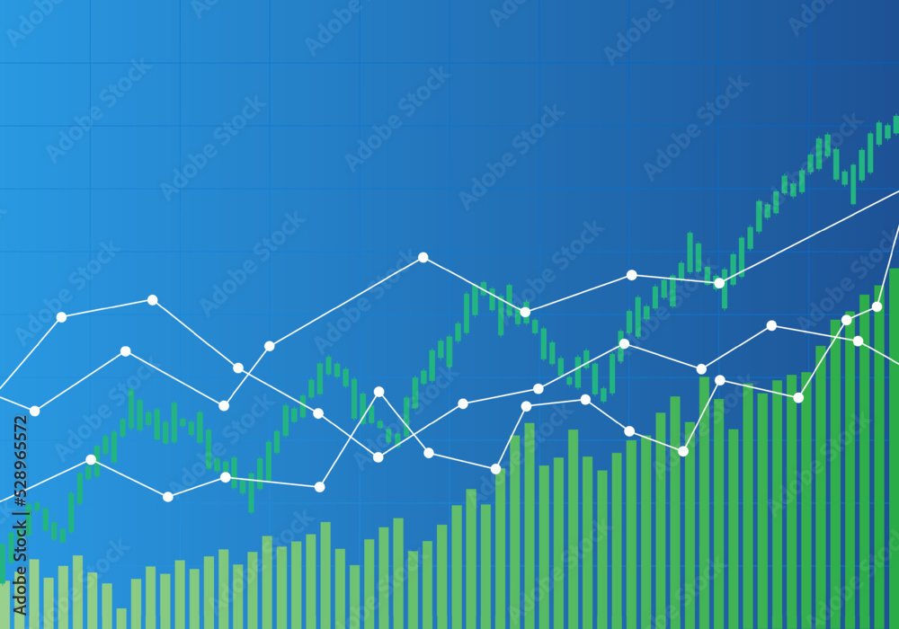 Naklejka premium market graph illustration data