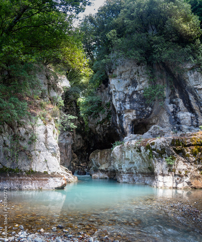 Sammaro canyon in roscigno village campania italy