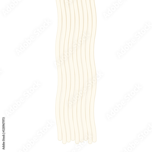 Udon noodles vector. White noodles. Japanese udon noodles.