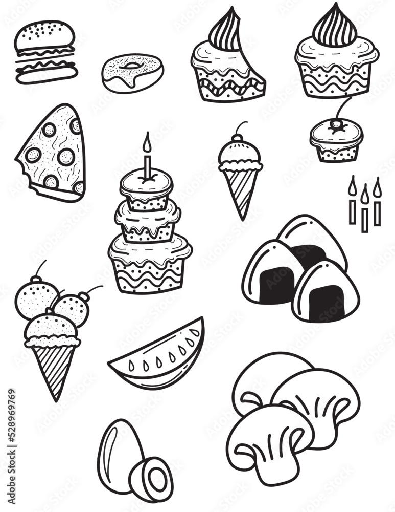 Food Icon Set Collection