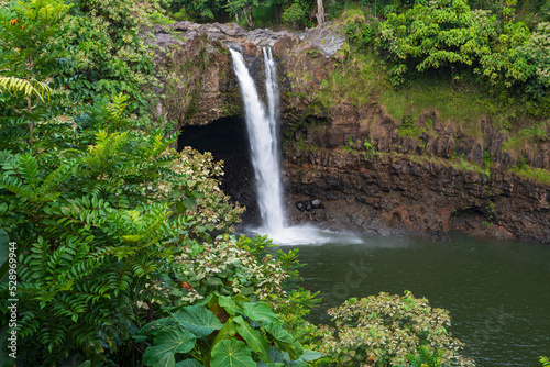 waianuenue falls aka rainbow falls at wailuka river state park of hilo hawaii
