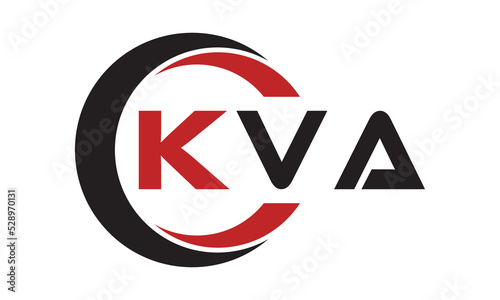 KVA three letter swoosh logo design vector template | monogram logo | abstract logo | wordmark logo | letter mark logo | business logo | brand logo | flat logo | minimalist logo | text | word | symbol