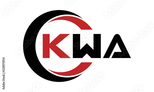 KWA three letter swoosh logo design vector template | monogram logo | abstract logo | wordmark logo | letter mark logo | business logo | brand logo | flat logo | minimalist logo | text | word | symbol