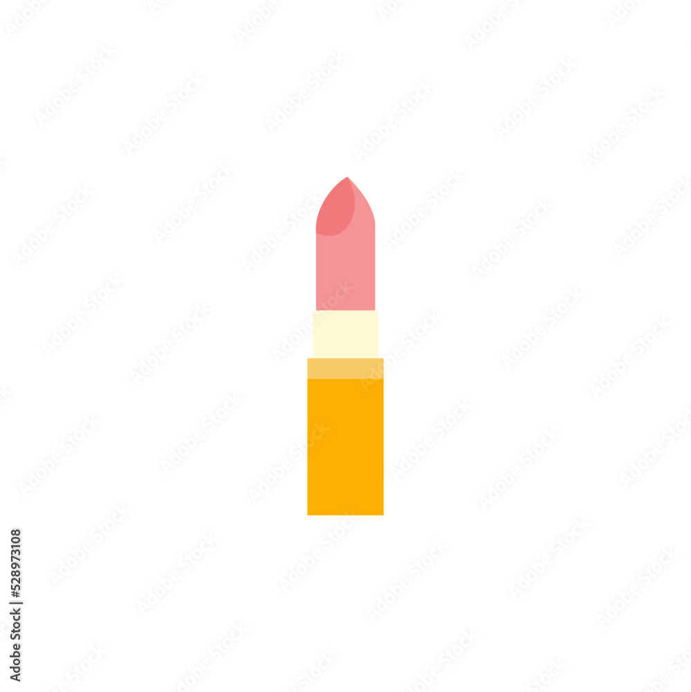 Lipstick icon in color, isolated on white background 