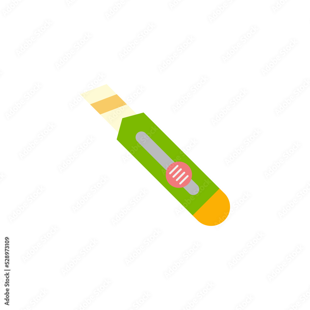 Cutter paper icon in color, isolated on white background Cutter paper icon in color, isolated on white background