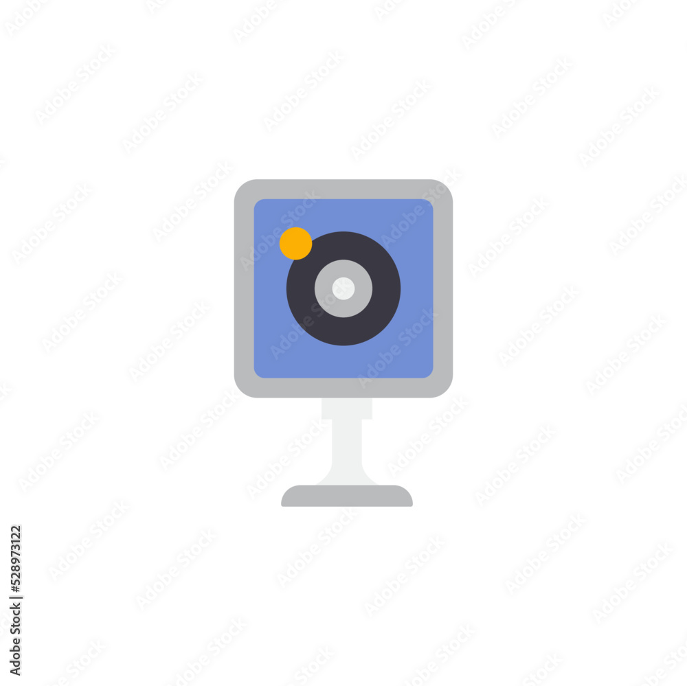 Webcam icon in color, isolated on white background Webcam icon in color, isolated on white background