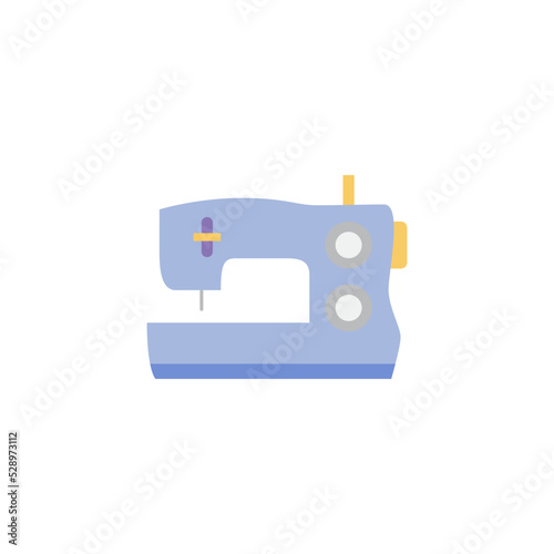 Sewing machine icon in color, isolated on white background 