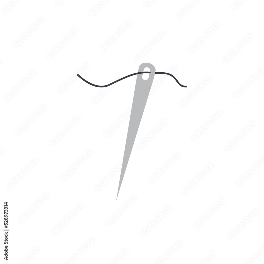 Needle icon in color, isolated on white background Needle icon in color, isolated on white background