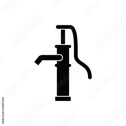 water icon in black flat glyph, filled style isolated on white background