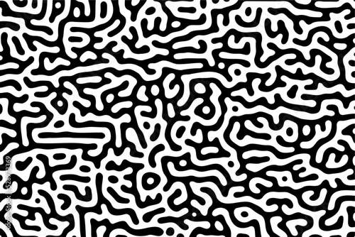 Turing ornament halftone puzzle pattern. grunge generative algorithm